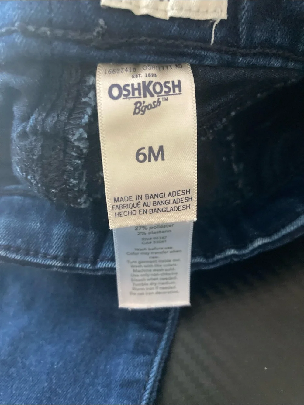 OshKosh B'gosh Dark Blue Denim Stretch Jeggings for Kids